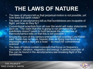 The laws of nature free energy