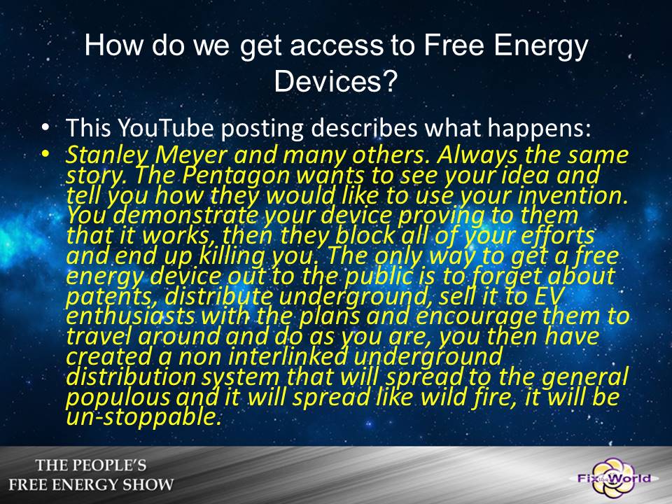 access to free energy