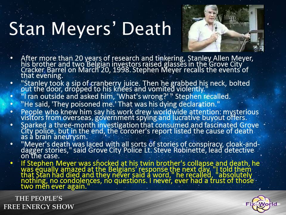 stan meyers death