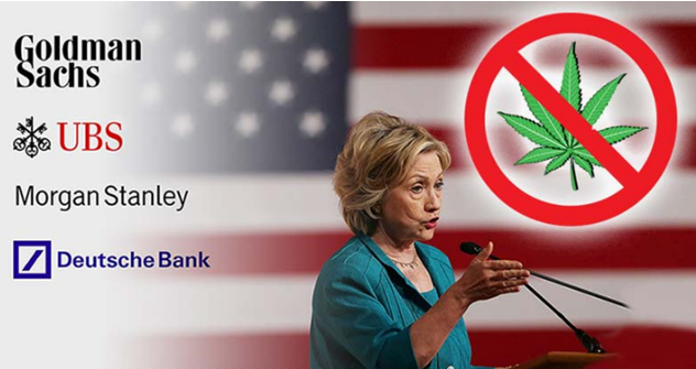 In leaked speech, Clinton promises Bankers to stand against Marijuana legalization “in all senses of the word”