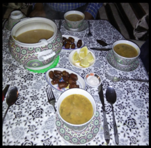 harira soup with dates Marrakesh cooking tours