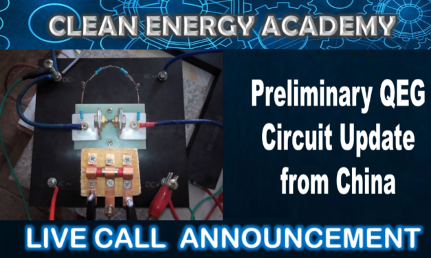 Preliminary QEG Circuit Update from China Live Call