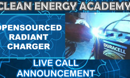 Opensourced Radiant Charger Live Call Clean Energy Academy 6PM EST 11/2/18