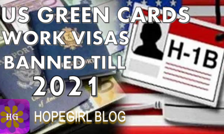 US Green Cards and Work Visa’s Banned till 2021