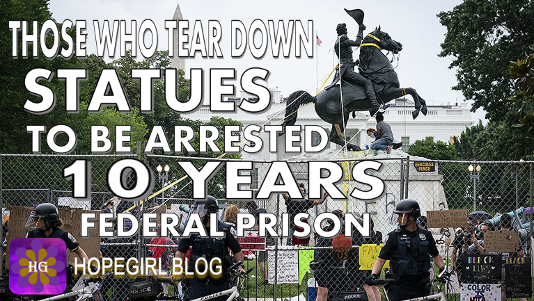 Those Who Tear Down Statues Arrested Ten Years in Prison