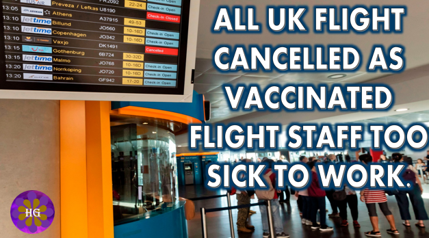 UK Cancels All Flights Because Staff is Too Sick Probably From Vaccines