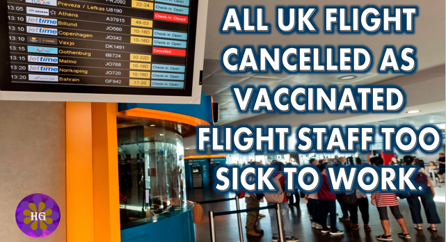 UK Cancels All Flights Because Staff is Too Sick Probably From Vaccines