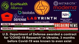 department of defense award covid contract before covid was known to exist