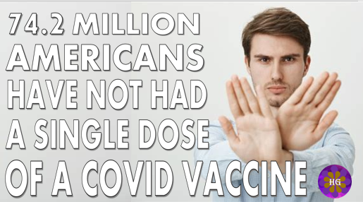 CDC report admits 74.2 million people in the USA have not had a single dose of a Covid-19 Vaccine