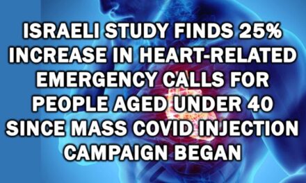 Israeli Study finds 25% increase in Heart-Related Emergency Calls for People aged under 40 since mass Covid Injection