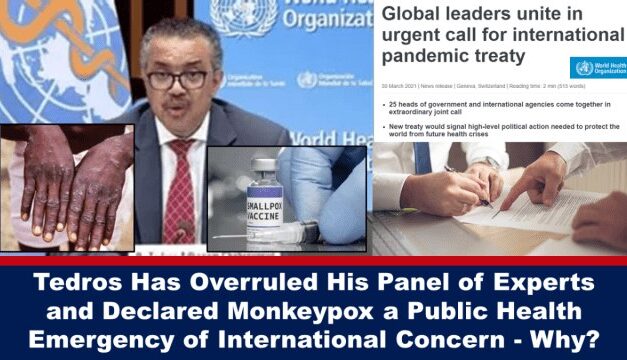 WHO’s Tedros Has Overruled His Panel of Experts and Declared Monkeypox a Public Health Emergency of International Concern – Why?