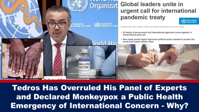 WHO’s Tedros Has Overruled His Panel of Experts and Declared Monkeypox a Public Health Emergency of International Concern – Why?