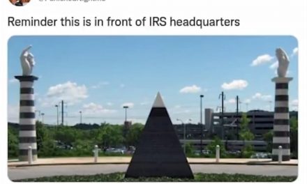 IRS Headquarters has Satanic Free Mason Statues in Front of Building