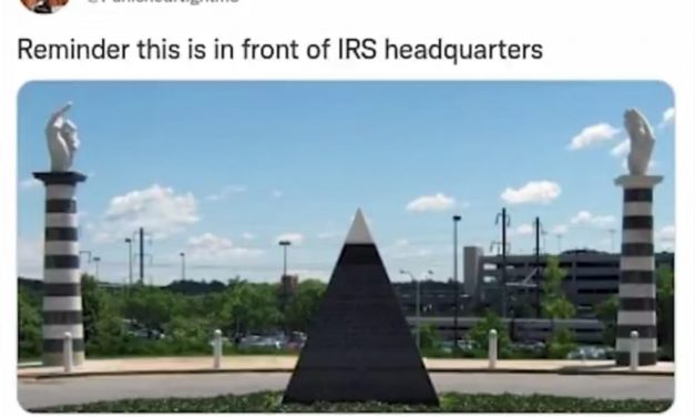 IRS Headquarters has Satanic Free Mason Statues in Front of Building