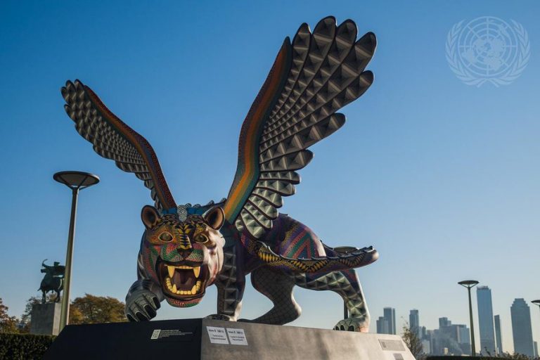 The United Nations Unveils a Statue at its NYC Headquarters that Resembles the Beast from the Book of Revelation