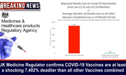 UK Medicine Regulator confirms COVID-19 Vaccines are at least a shocking 7,402% deadlier than all other Vaccines combined