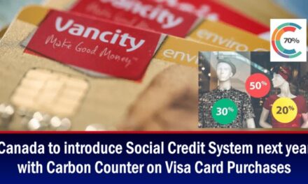 Canada to introduce Social Credit System next year with Carbon Counter on Visa Card Purchases