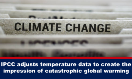 IPCC adjusts temperature data to create the impression of catastrophic global warming