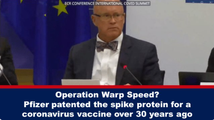 Operation Warp Speed? Pfizer patented the spike protein for a coronavirus vaccine over 30 years ago