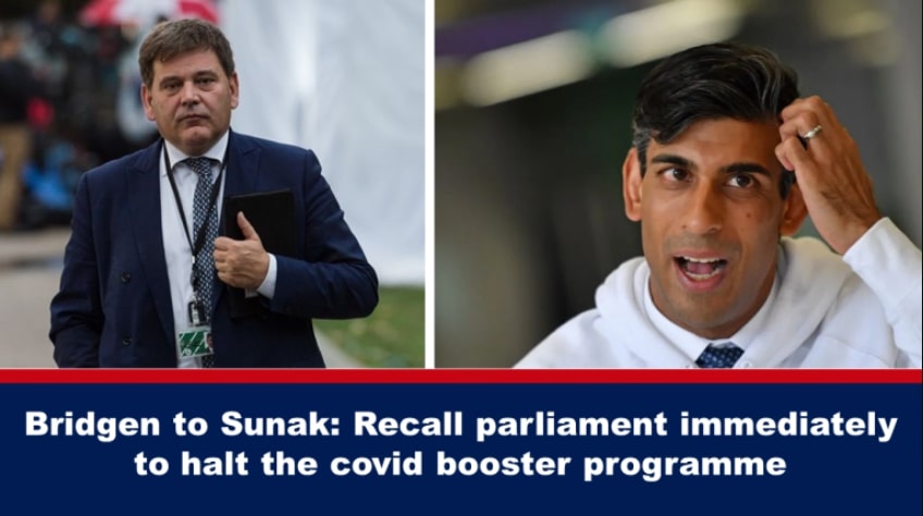 BREAKING: Bridgen to Sunak: Recall parliament immediately to halt the covid booster programme