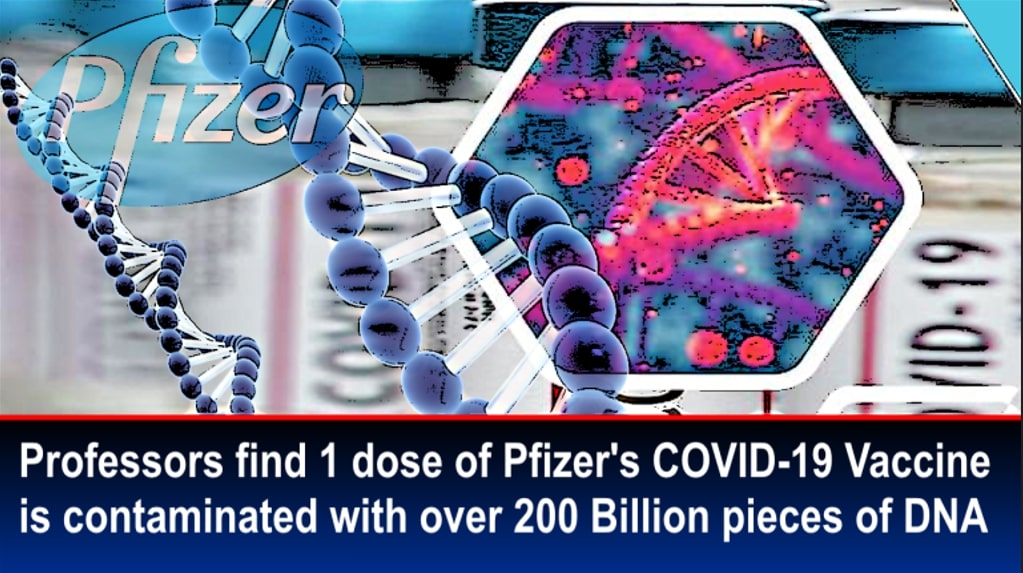 Professors find 1 dose of Pfizer’s COVID-19 Vaccine is contaminated with 200 Billion pieces of DNA