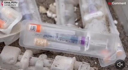Thousands of Discarded Vaccines found on a Peruvian Beach