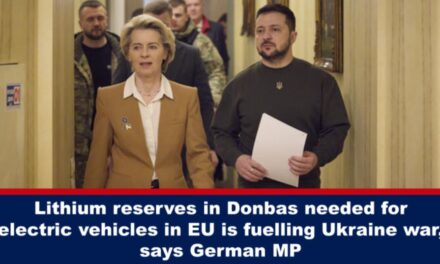 Lithium reserves in Donbas needed for electric vehicles in EU is fuelling Ukraine war, says German MP
