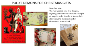 pollys demons for christmas gifts art