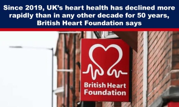 Since 2019, UK’s heart health has declined more rapidly than in any other decade for 50 years, British Heart Foundation says