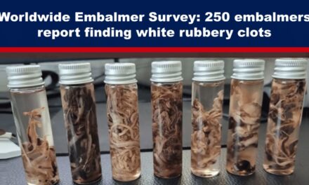Worldwide Embalmer Survey: 250 embalmers report finding white rubbery clots