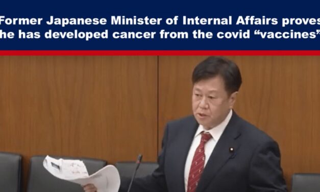 Former Japanese Minister of Internal Affairs proves he has developed cancer from the covid “vaccines”