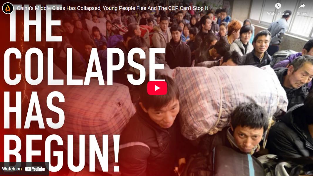 China’s Middle Class Has Collapsed, Young People Flee And The CCP Can’t Stop It