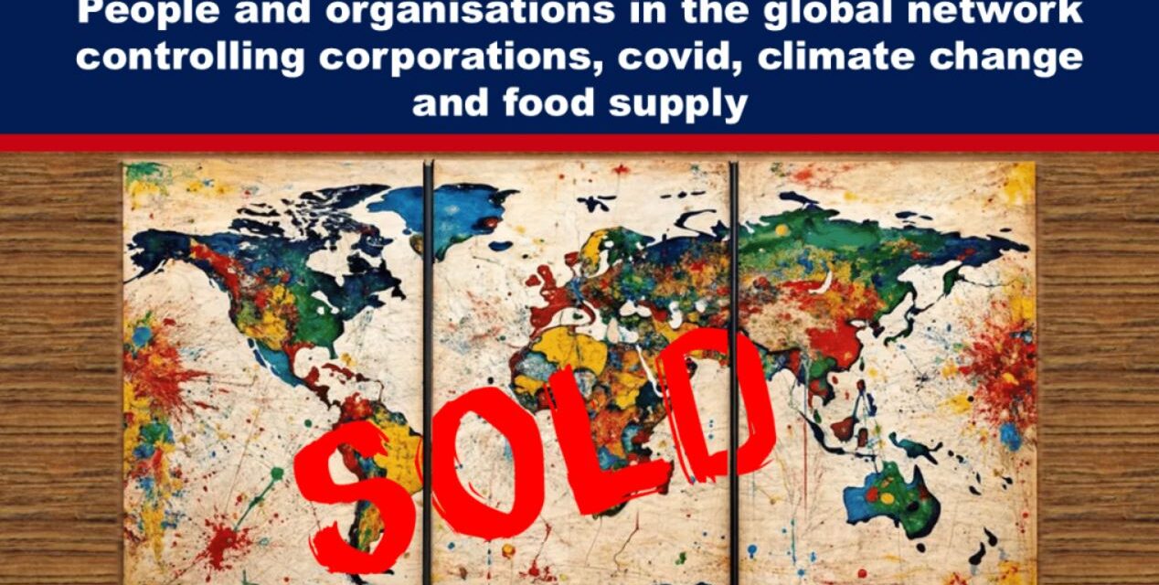People and organisations in the global network controlling corporations, covid, climate change and food supply