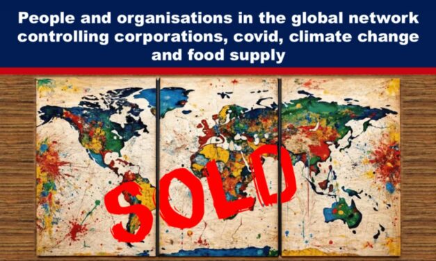 People and organisations in the global network controlling corporations, covid, climate change and food supply