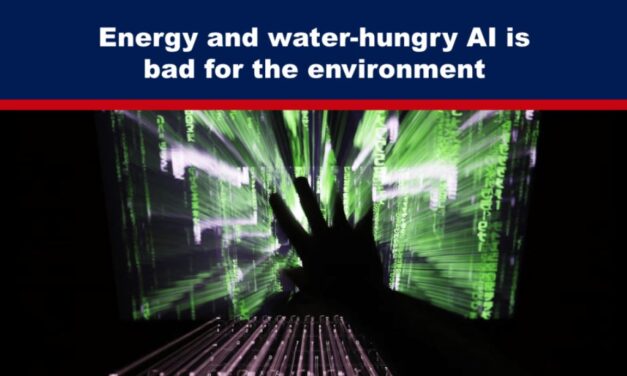 Energy and water-hungry AI is bad for the environment