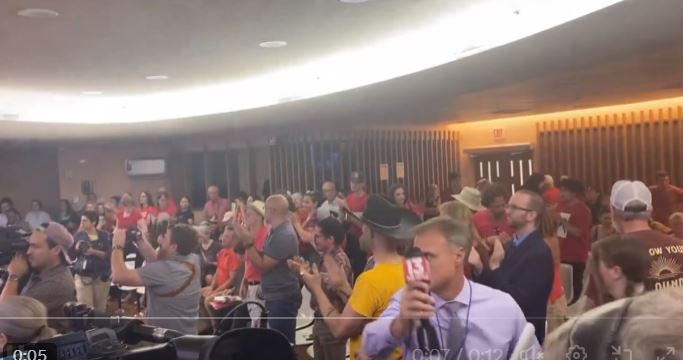 BREAKING: Tucson City Council votes 7-0, unanimously to kill Project Blue in the City of Tucson. Listen to the crowd.
