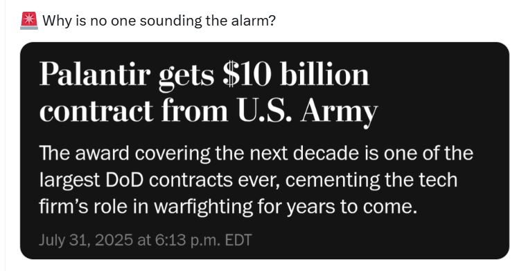 Palantir just locked in a $10B Army contract—one of the biggest in DoD history