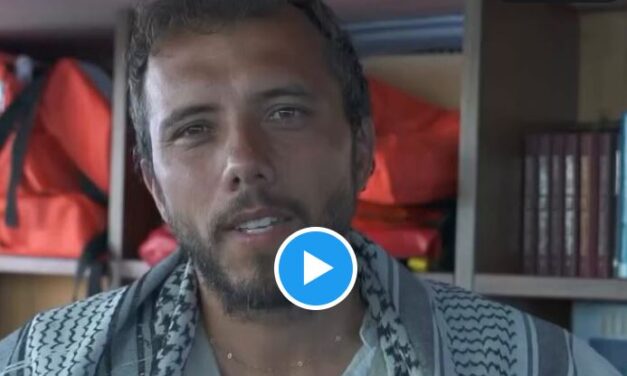 118 nautical miles to Gaza. Last night, an Israeli warship circled the boats and launched a cyber attack, damaging devices and navigation