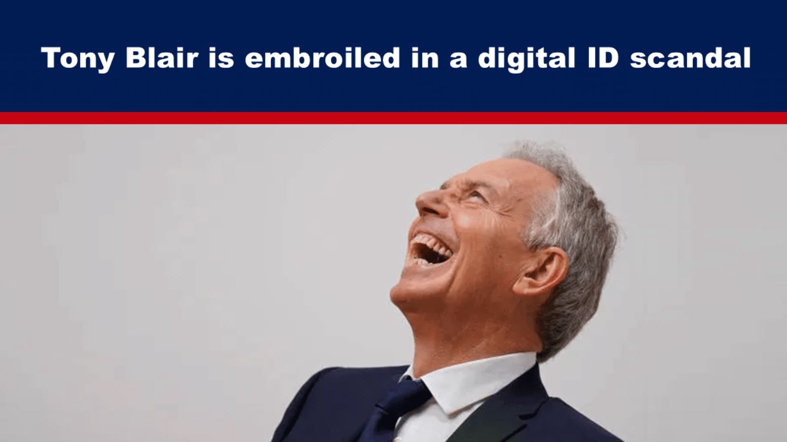 Tony Blair is embroiled in a digital ID scandal