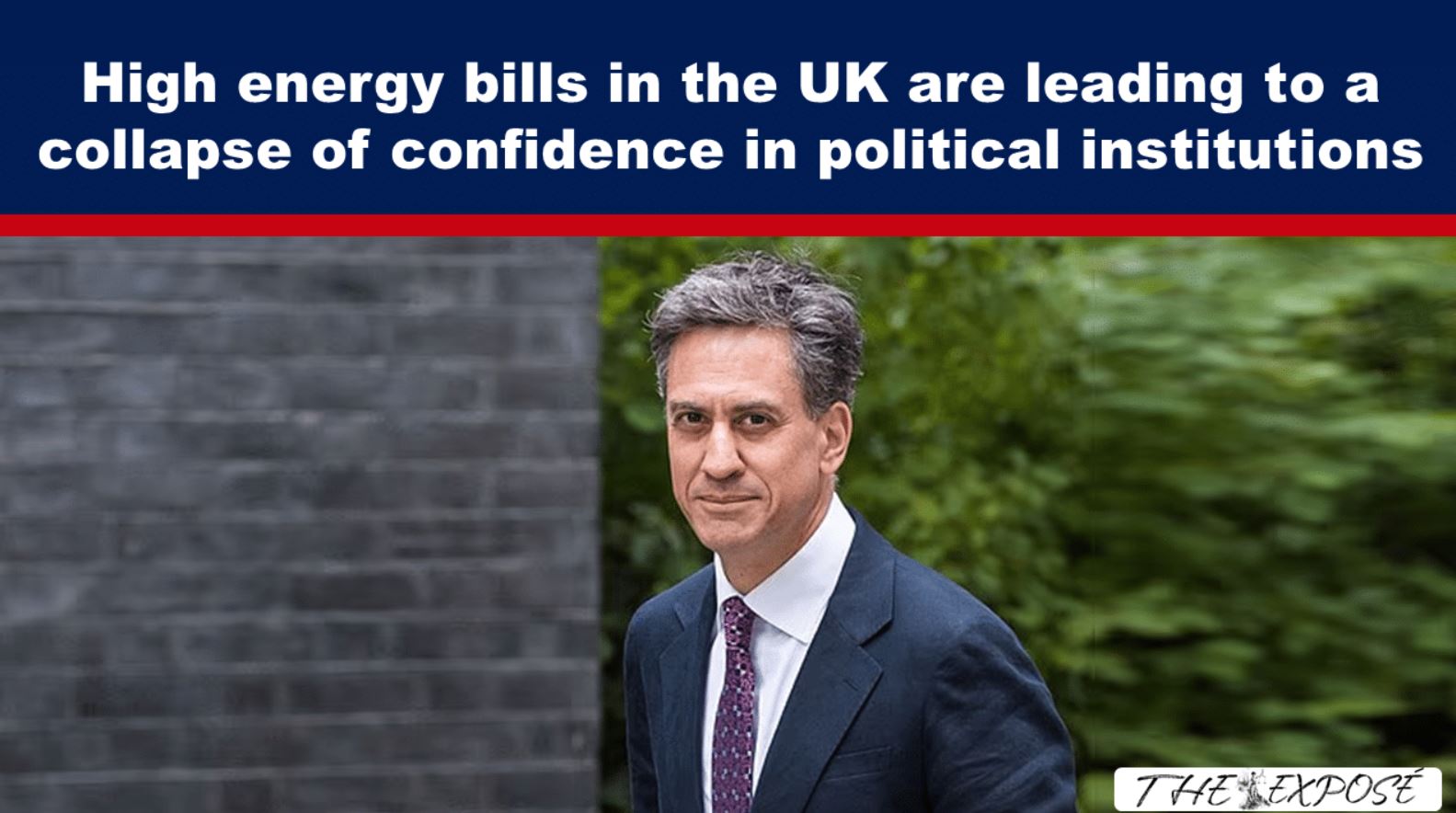 High energy bills in the UK are leading to a collapse of confidence in political institutions