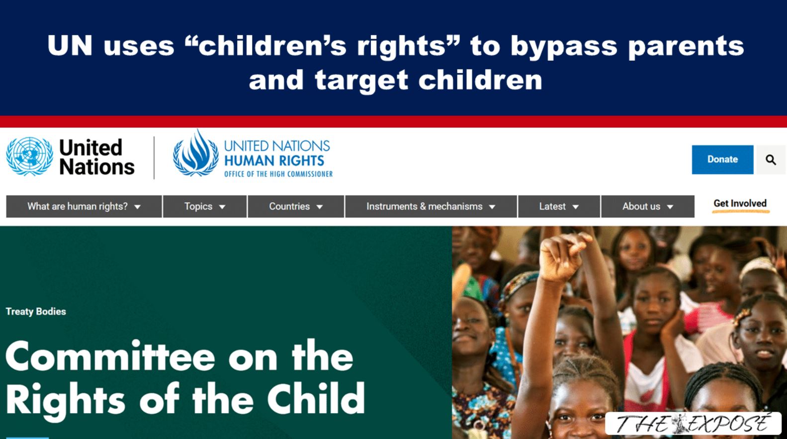 UN uses “children’s rights” to bypass parents and target children