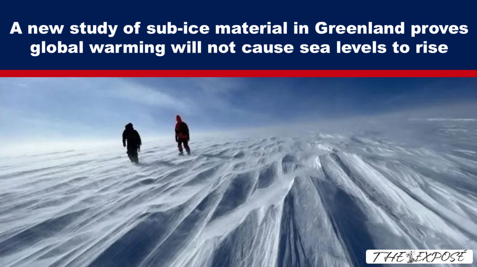 A new study of sub-ice material in Greenland proves global warming will not cause sea levels to rise