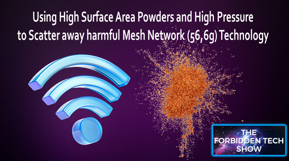 Part 3. Using High Surface Area Powders and High Pressure to Scatter away harmful Mesh Network (5G,6G) Technology