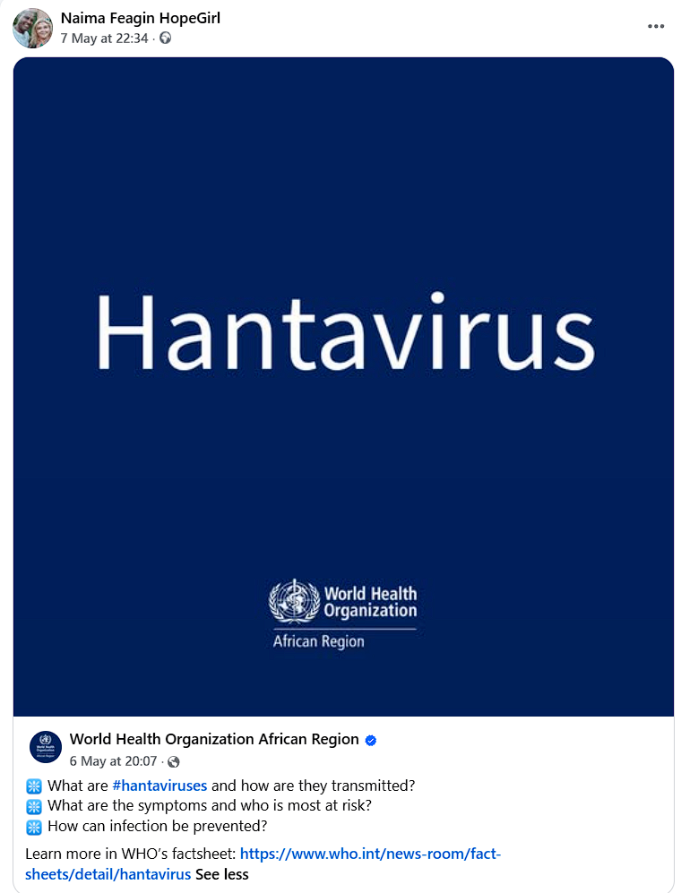 WHO hantavirus