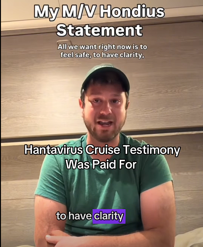hantavirus cruise was paid for whistleblower