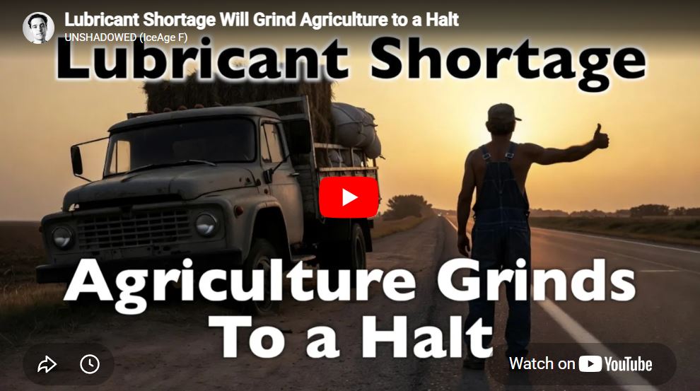Lubricant Shortage Will Grind Agriculture to a Halt