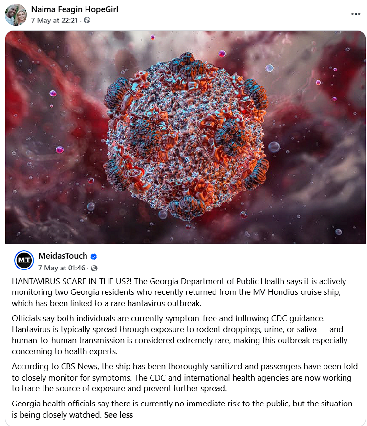 meidas touch hantavirus scare in us